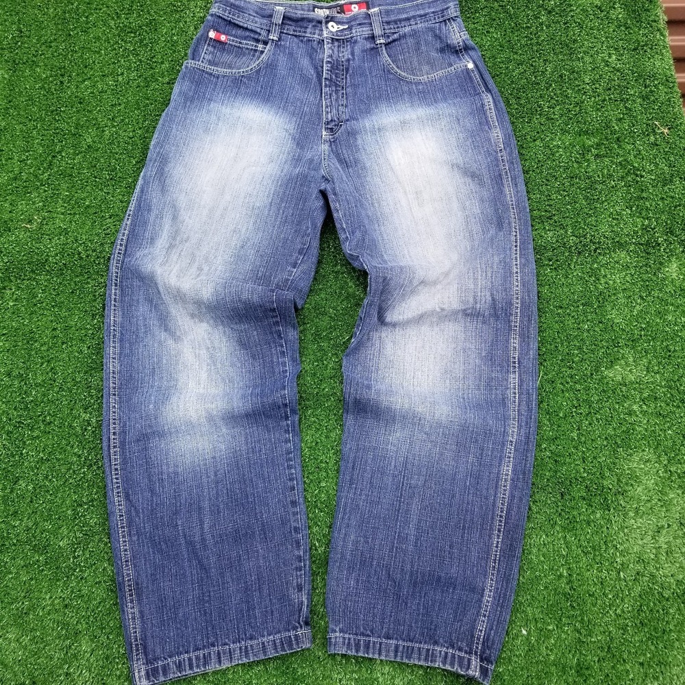 VTG Southpole Jeans Mens 34 Blue Red Tab Baggy Wide Leg Y2K‎ Vintage Denim